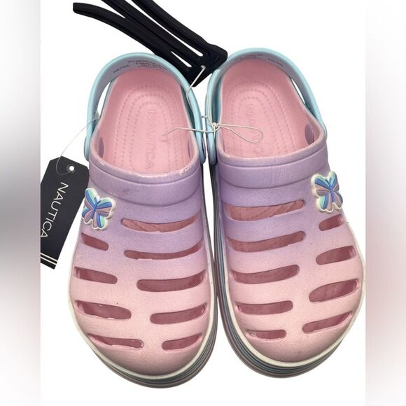 Nautica Kids Pink and River Edge Purple Platform Clogs, Size 2, NWT - Picture 1 of 4